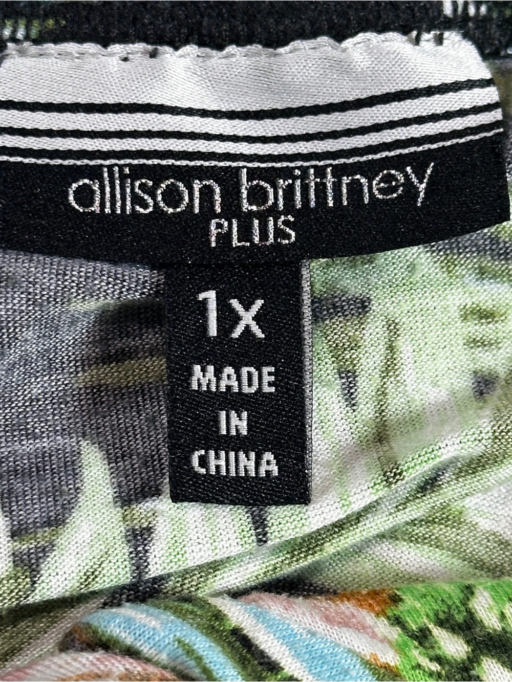 Allison Brittney Tropical Floral Empire Dress Plus Size 1X - Picture 5 of 7